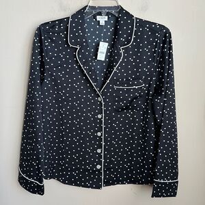 J. Crew Polka Dot Loungewear/PJ Top L